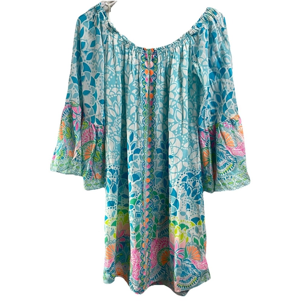 Lilly Pulitzer Nevie Dress Caribbean Citrus Mini Dress Lightweight Lined Sz.S